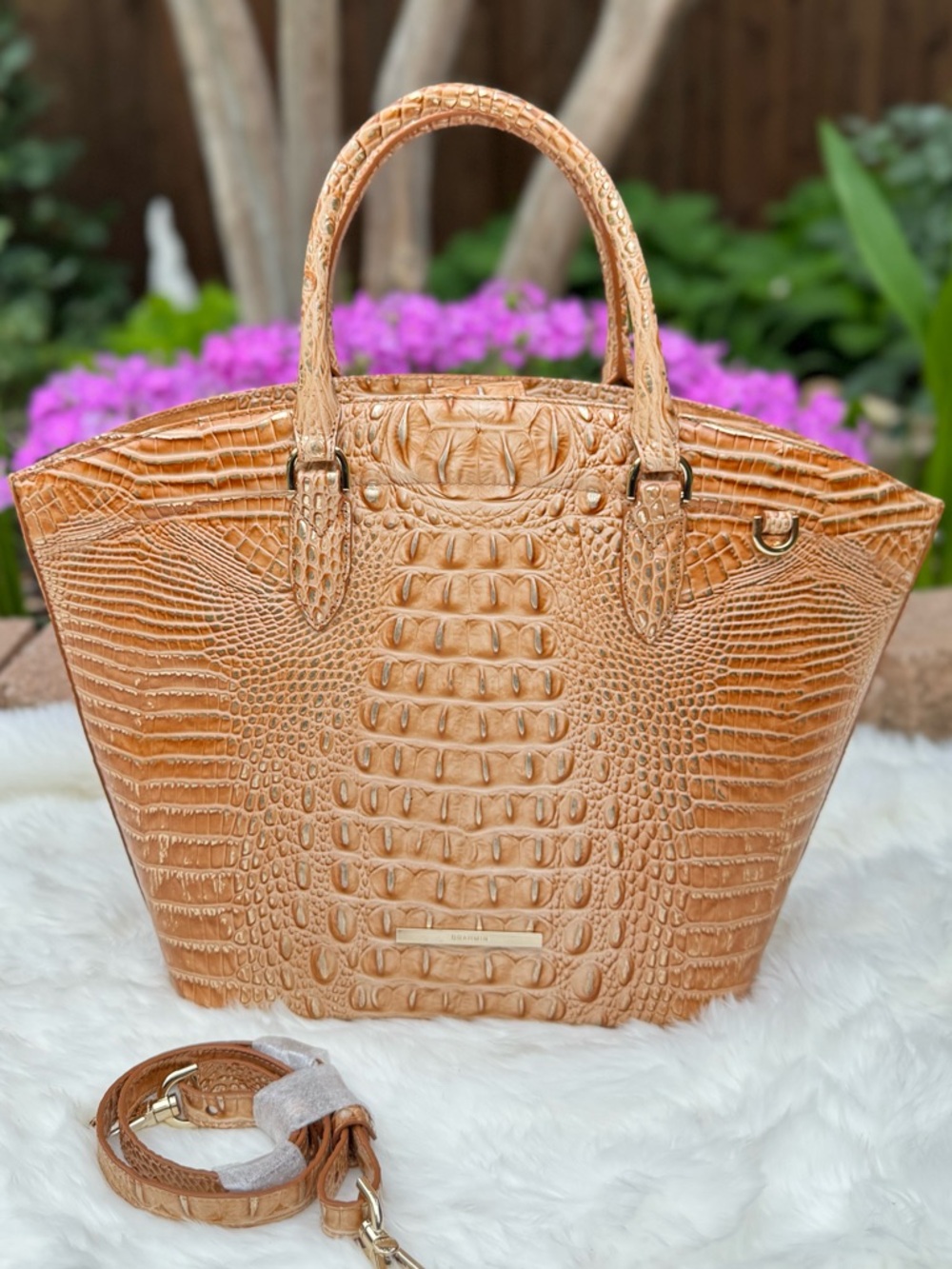 NWT Brahmin Jeanne Honey Brown Melbourne Purse